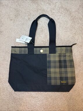 Barbour Mya Patchwork Cotton Tote Bag NWT